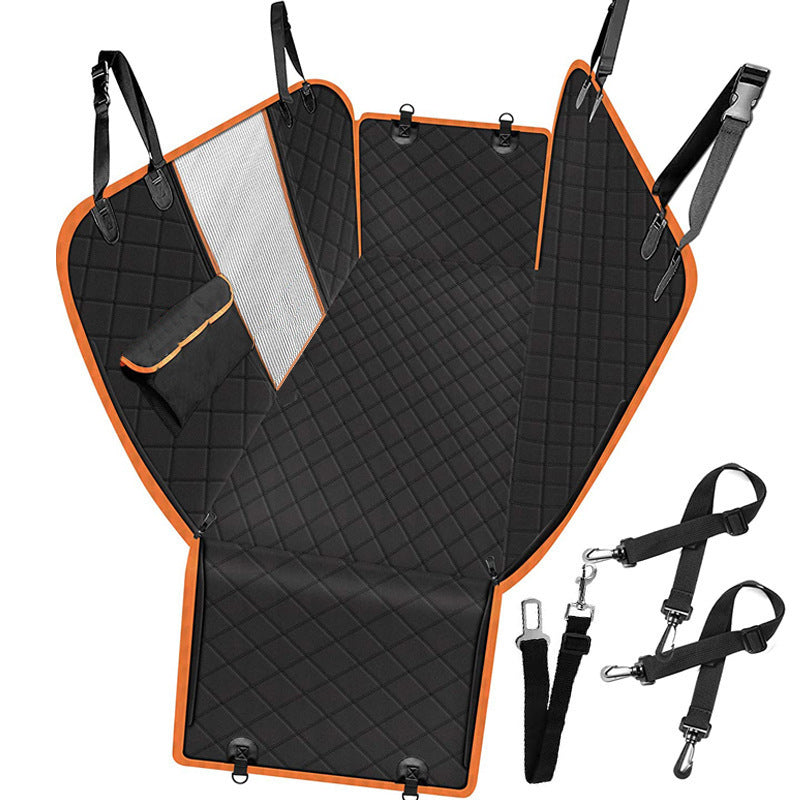 Premium Dog Car Seat Cover & Hammock – Mesh View Safety Protector with Zipper & Pocket - Pet house
