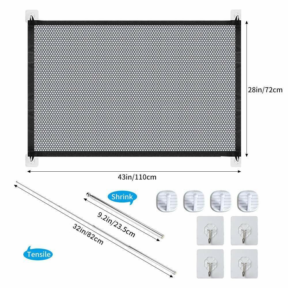 Pets Dog Cat Baby Safety Gate Mesh Fence Magic Portable Guard Net Stairs Doors - Pet house