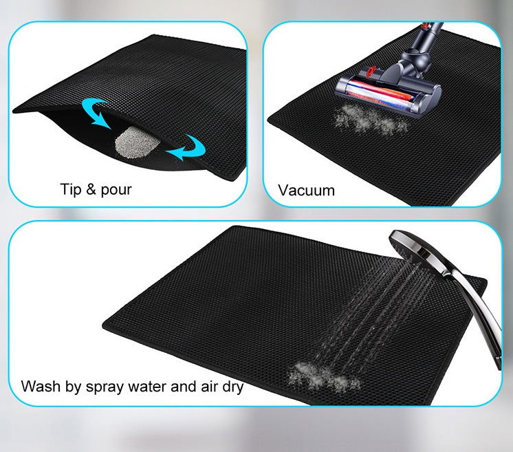 Mess-Free Honeycomb Cat Litter Mat – No More Scattered Litter! - Pet house