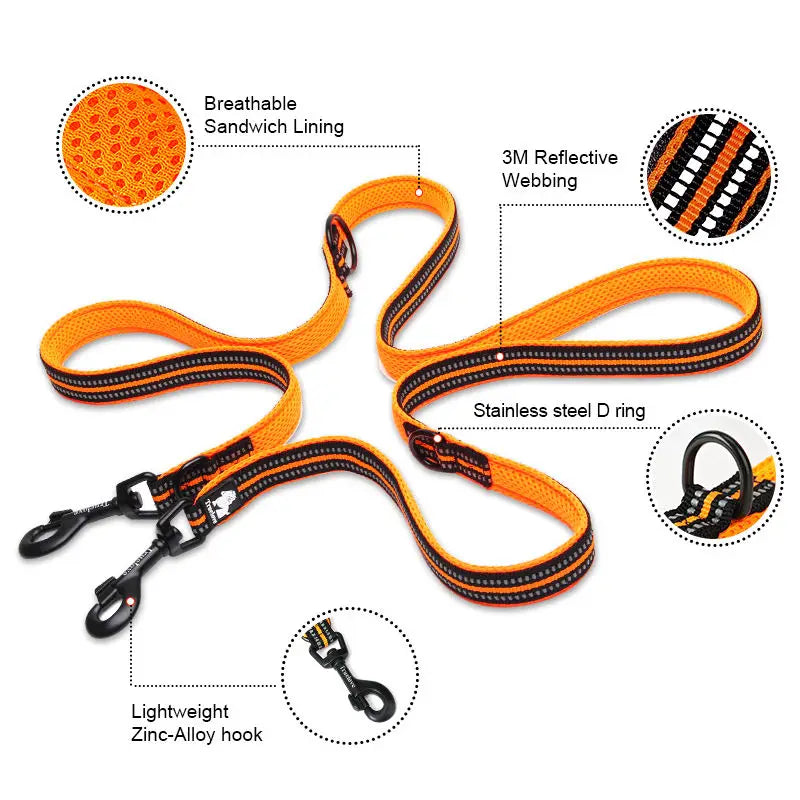 7-in-1 Multi-Function Dog Leash – Hands-Free, Adjustable & Reflective! - Pet house