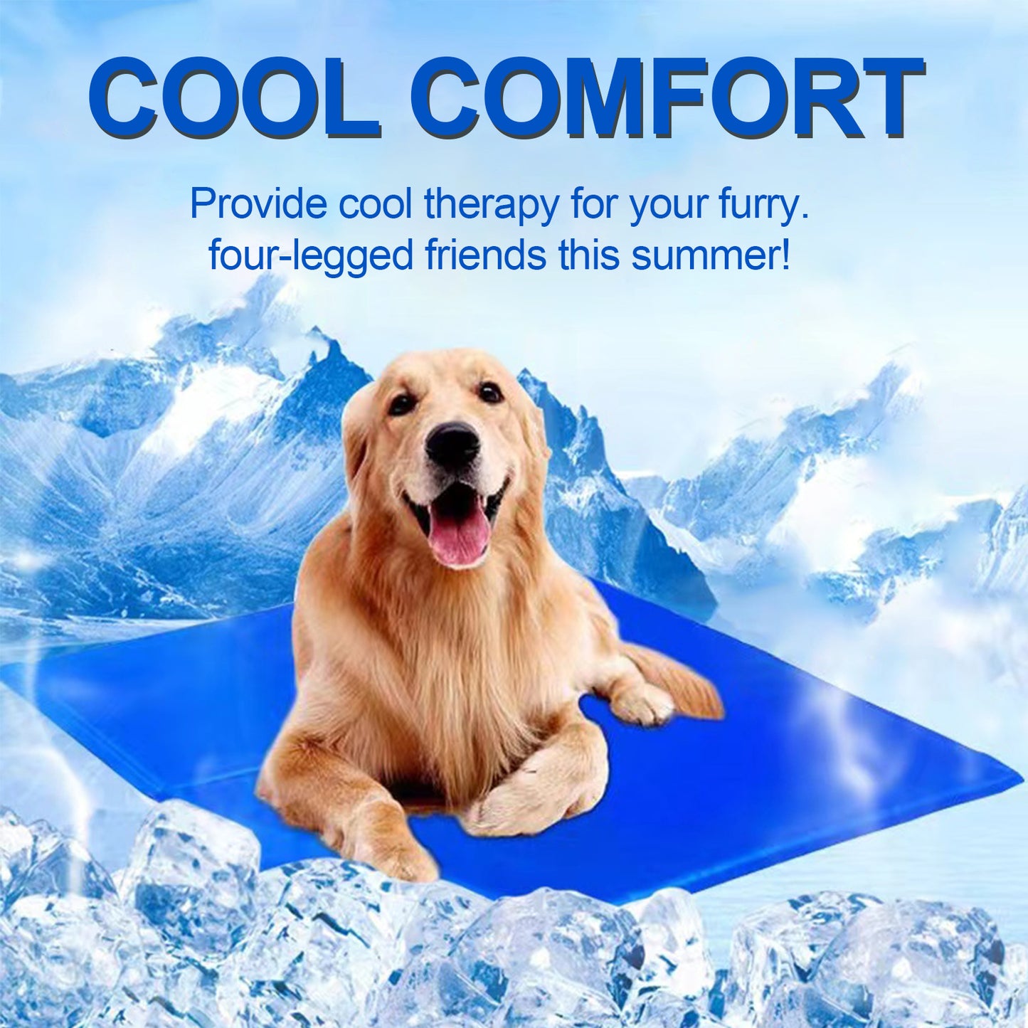 Pressure-Activated Dog Cooling Mat – Stay Cool & Comfortable! - Pet house