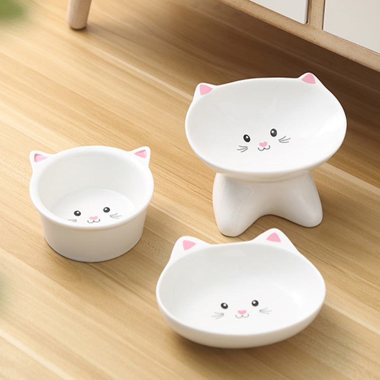 Cute & Durable Cat Face Ceramic Bowl – Stylish, Safe & Easy to Clean! - Pet house