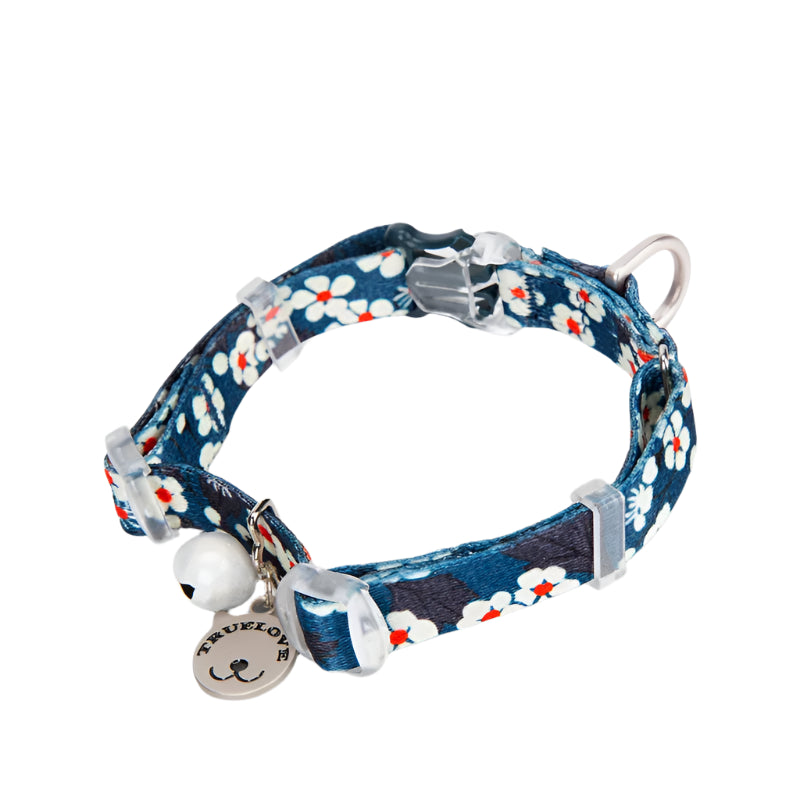 Floral Pet Collar with Bell – Stylish, Adjustable & Personalized! - Pet house