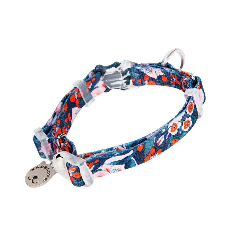 Floral Pet Collar with Bell – Stylish, Adjustable & Personalized! - Pet house