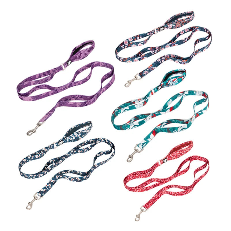Floral Pet Leash – Soft Padded Handle & Extra Control! - Pet house