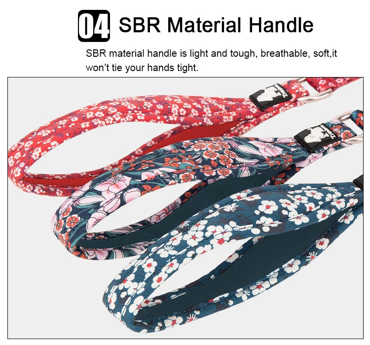 Floral Pet Leash – Soft Padded Handle & Extra Control! - Pet house