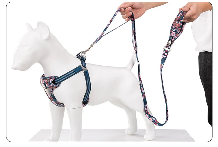 Floral Pet Leash – Soft Padded Handle & Extra Control! - Pet house