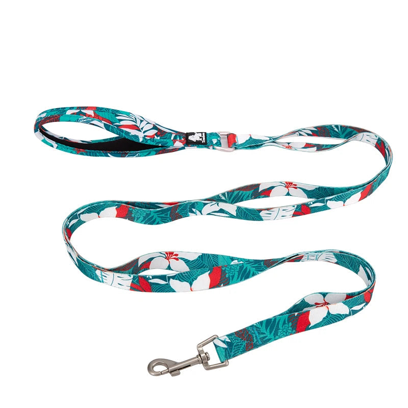 Floral Pet Leash – Soft Padded Handle & Extra Control! - Pet house