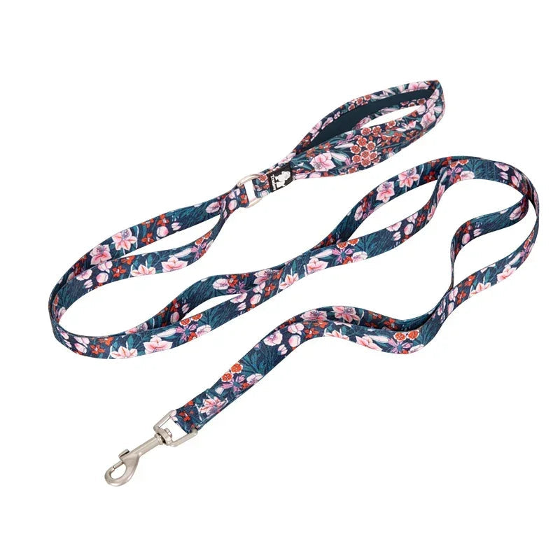 Floral Pet Leash – Soft Padded Handle & Extra Control! - Pet house