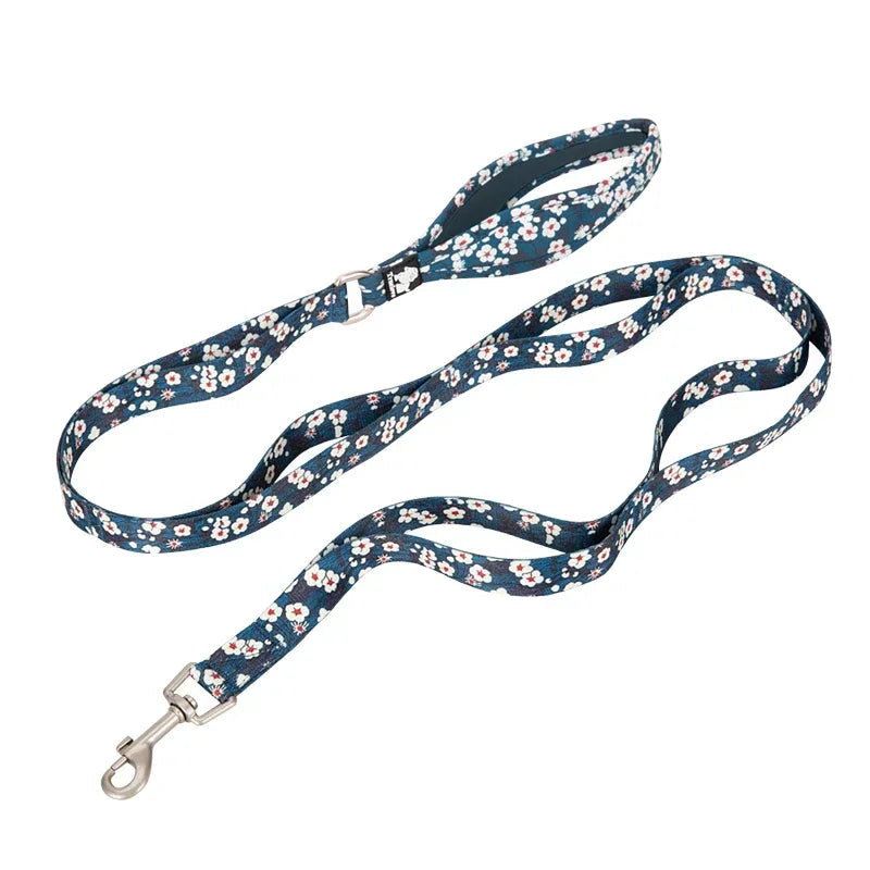 Floral Pet Leash – Soft Padded Handle & Extra Control! - Pet house