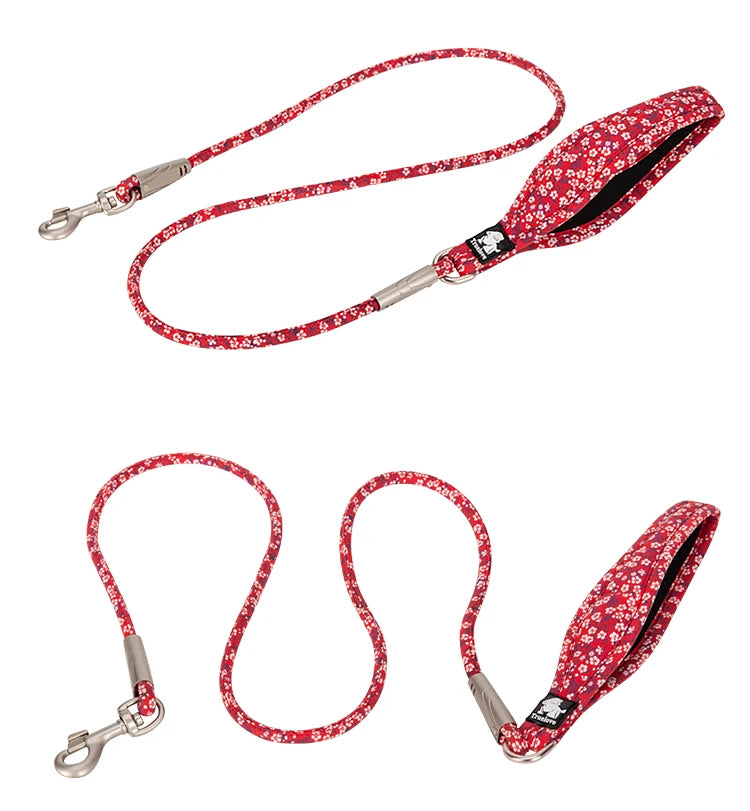 Floral Rope Pet Leash – Stylish, Comfortable & Durable! - Pet house
