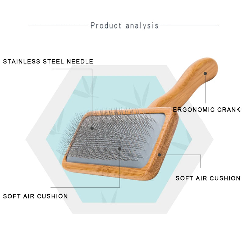Stainless Steel Square Head Pet Comb – Gentle & Effective Grooming! - Pet house
