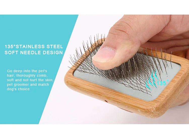 Stainless Steel Square Head Pet Comb – Gentle & Effective Grooming! - Pet house