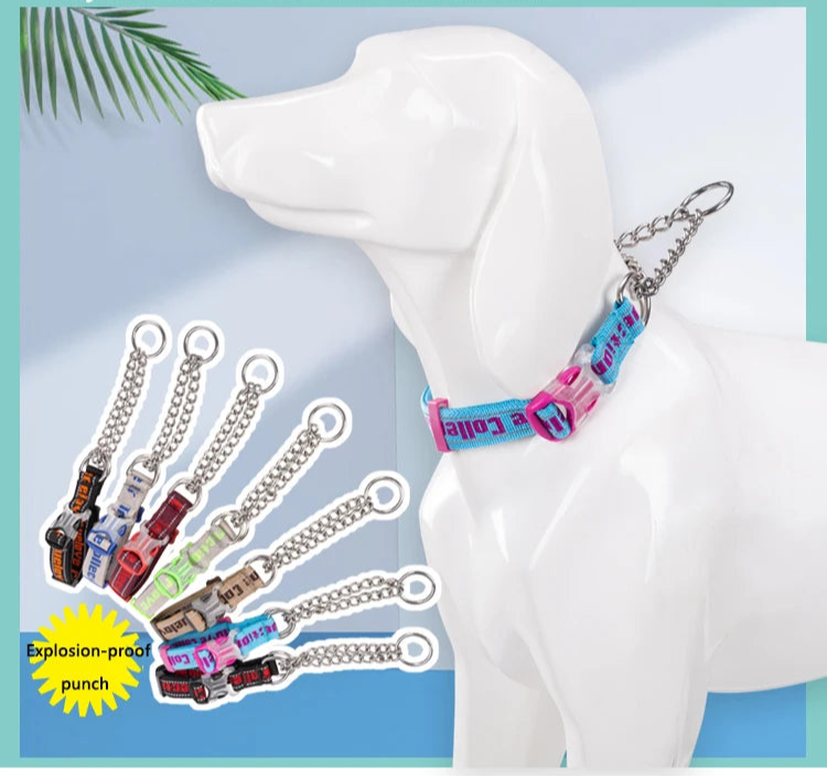 Heavy-Duty P-Chain Dog Collar – Adjustable, Reflective & Secure! - Pet house