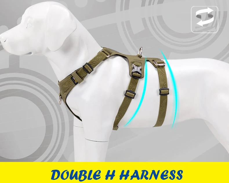 Lightweight Double-H Dog Harness – Adjustable, Waterproof & Secure! - Pet house