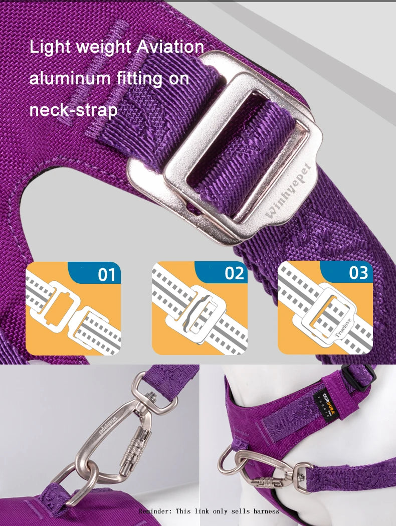 Lightweight Double-H Dog Harness – Adjustable, Waterproof & Secure! - Pet house