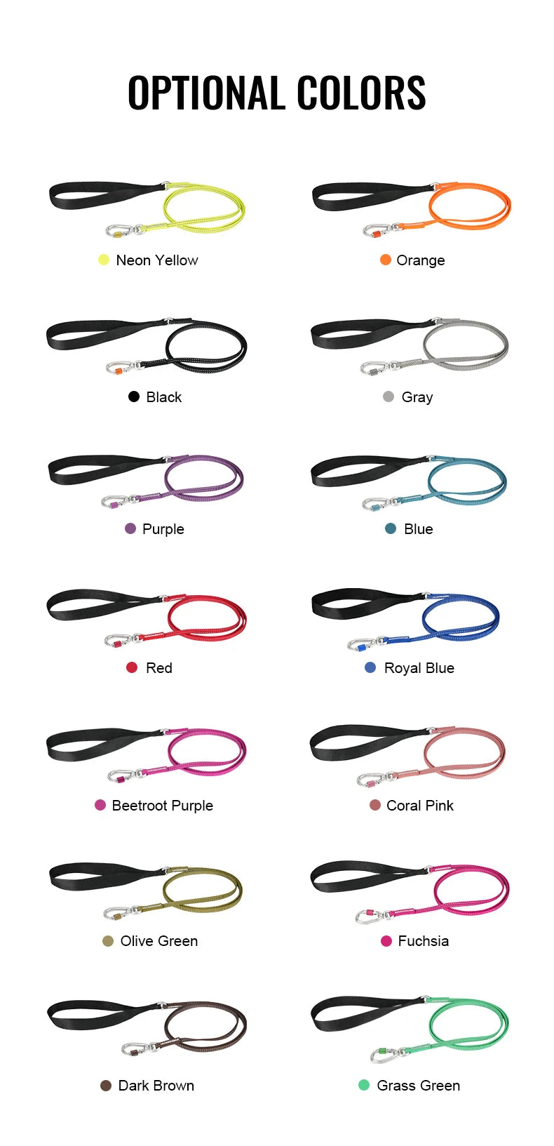 Lightweight Reflective Dog Leash – Stylish, Secure & Adjustable! - Pet house
