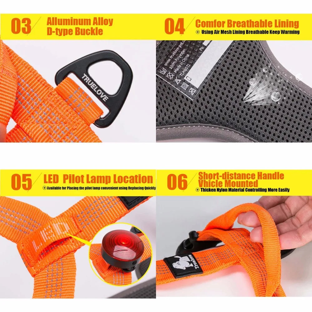 Reflective No-Pull Dog Harness – Adjustable, Secure & Training-Ready! - Pet house