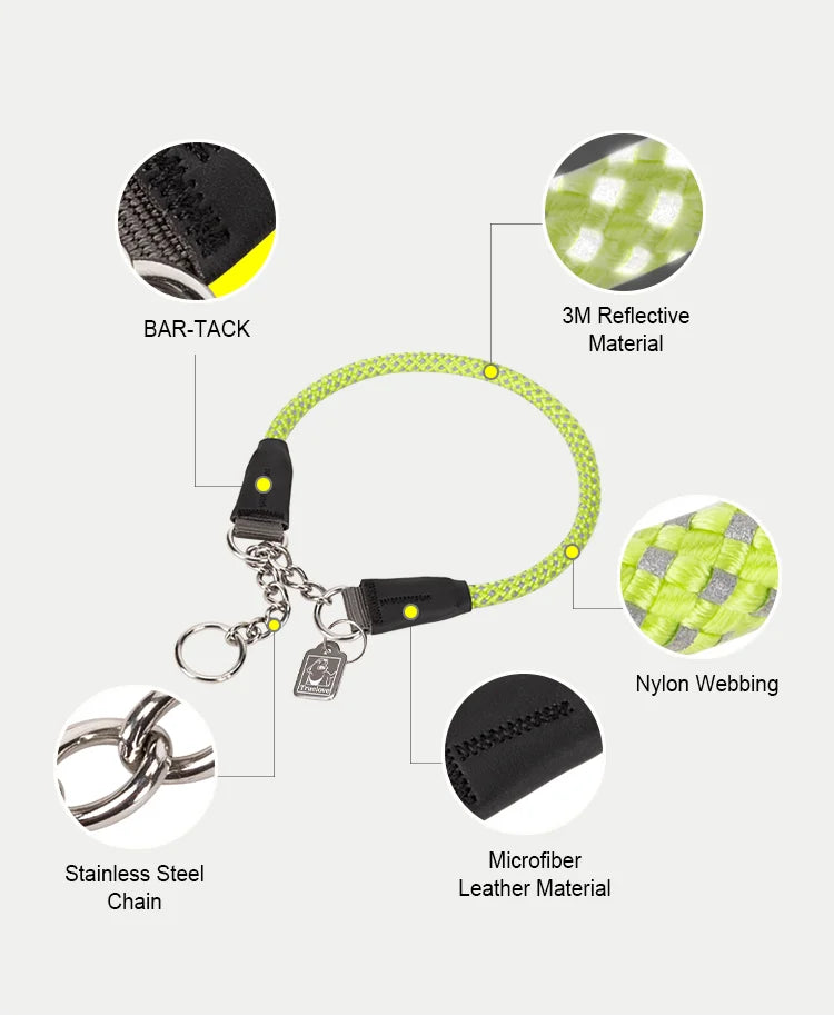 Reflective P-Chain Training Collar – Durable, Adjustable & Secure! - Pet house
