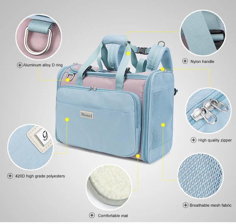 Water-Resistant Pet Carrier – Eco-Friendly, Breathable & Travel-Ready! - Pet house