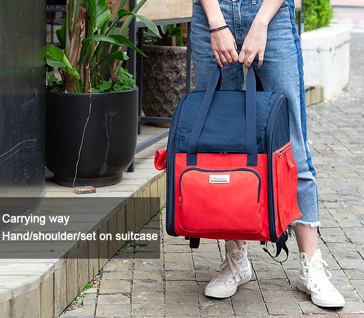Multi-Function Pet Backpack – Stylish, Foldable & Travel-Ready! - Pet house