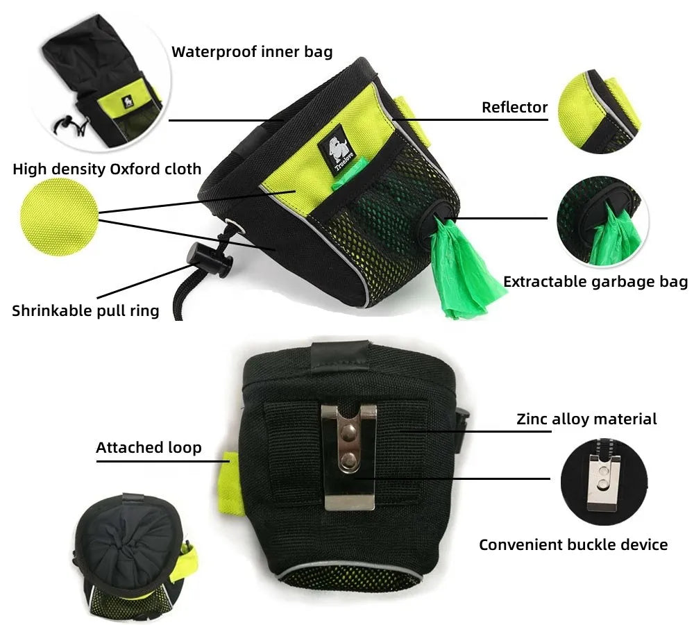 Waterproof Dog Treat Bag – High Capacity & Durable for Training! - Pet house