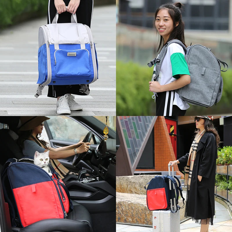 Multi-Function Pet Backpack – Stylish, Foldable & Travel-Ready! - Pet house