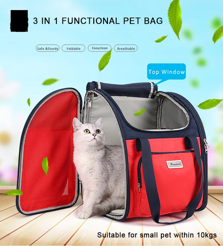 Multi-Function Pet Backpack – Stylish, Foldable & Travel-Ready! - Pet house