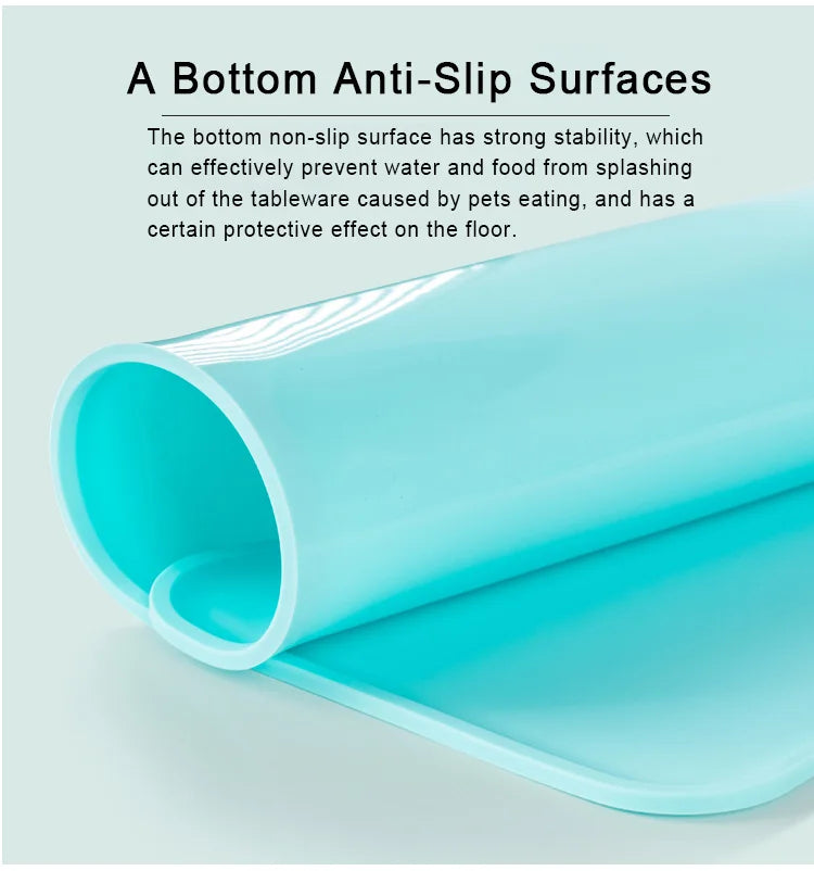 Waterproof Silicone Pet Feeding Mat – Spill-Proof & Floor Protection! - Pet house