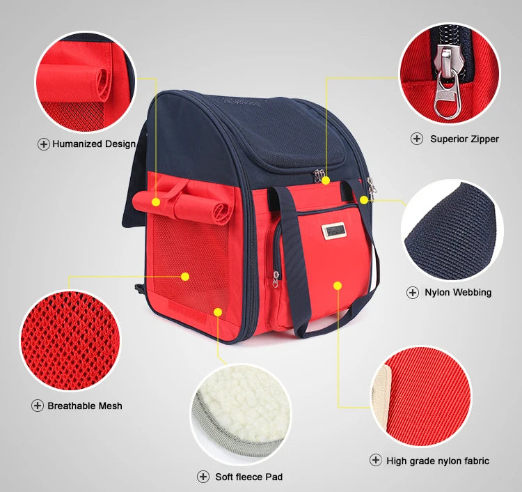 Multi-Function Pet Backpack – Stylish, Foldable & Travel-Ready! - Pet house