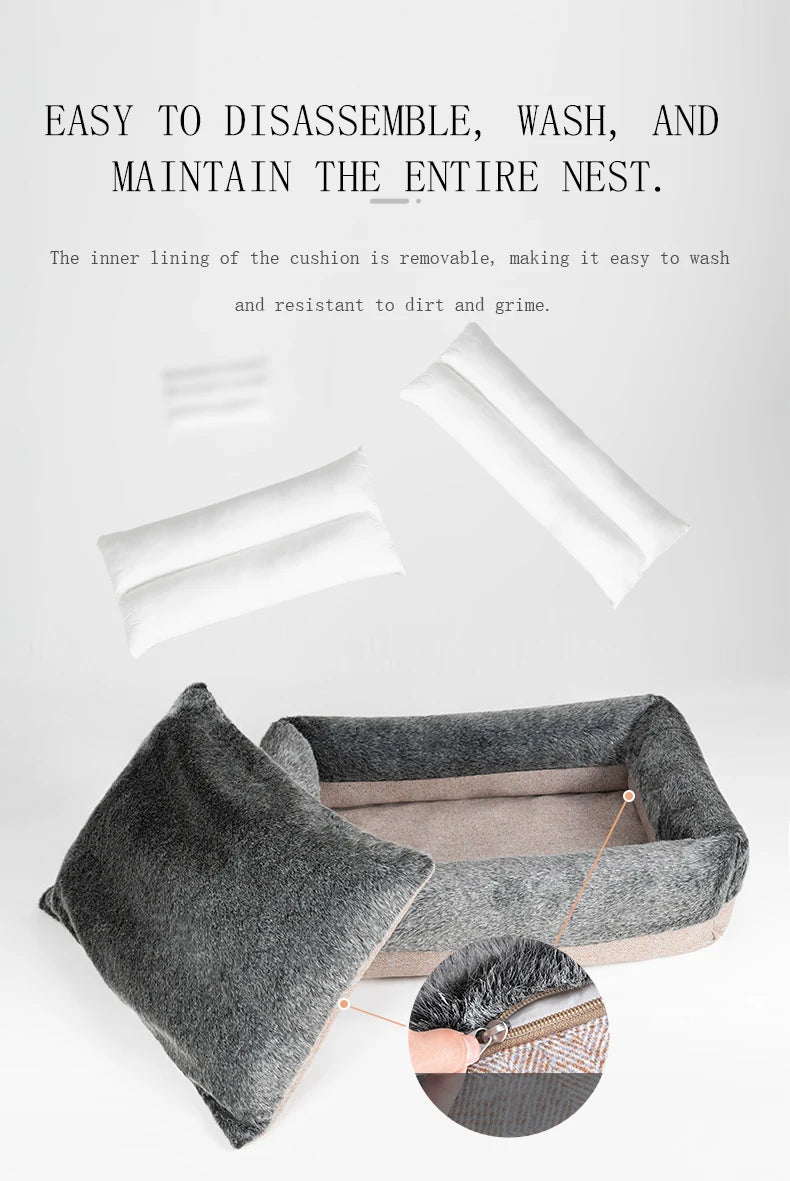 Plush Warmer Pet Bed – Ultra-Soft, Self-Warming & Cozy for Winter! - Pet house