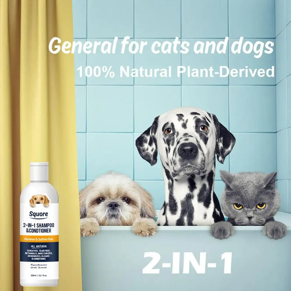 2-in-1 Dog Shampoo & Conditioner – Moisturizing & pH-Balanced for Sensitive Skin - Pet house