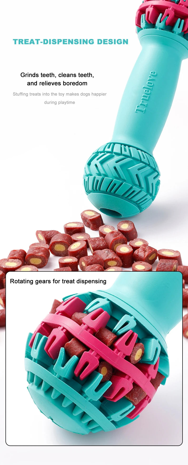 Leak-Proof Dumbbell Treat Dispenser – Slow Feeder & IQ Training Toy! - Pet house