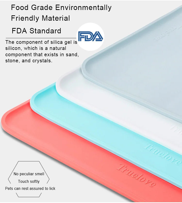 Waterproof Silicone Pet Feeding Mat – Spill-Proof & Floor Protection! - Pet house