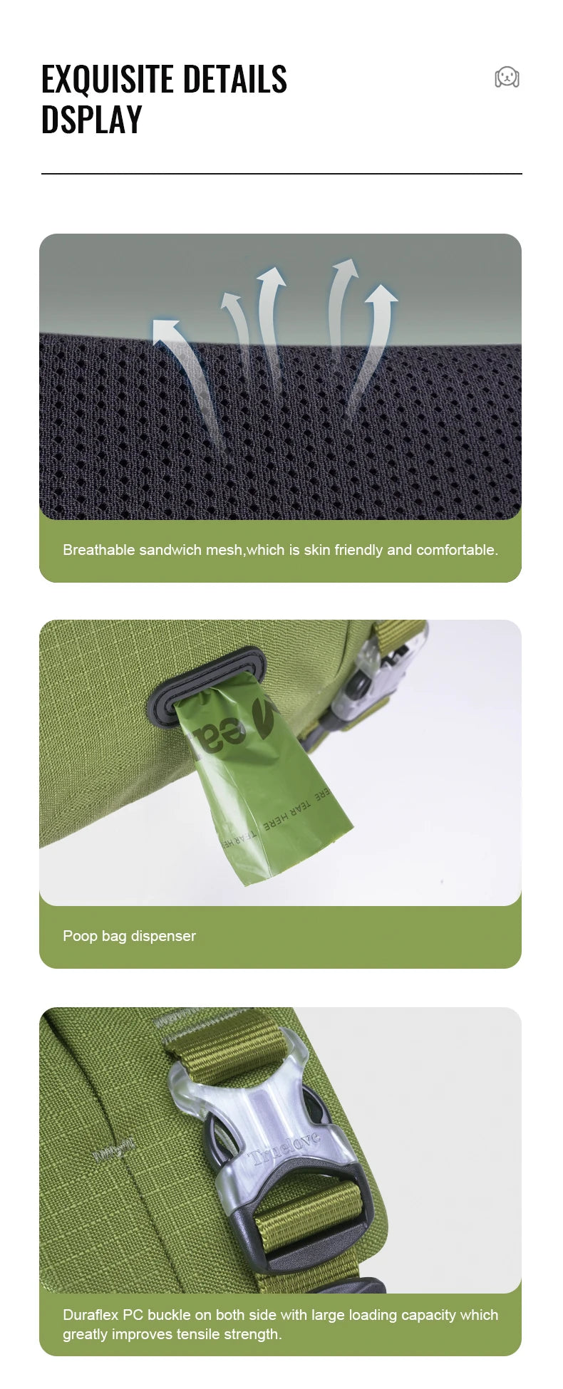Adjustable Dog Backpack Harness – Tactical, Durable & Adventure-Ready! - Pet house