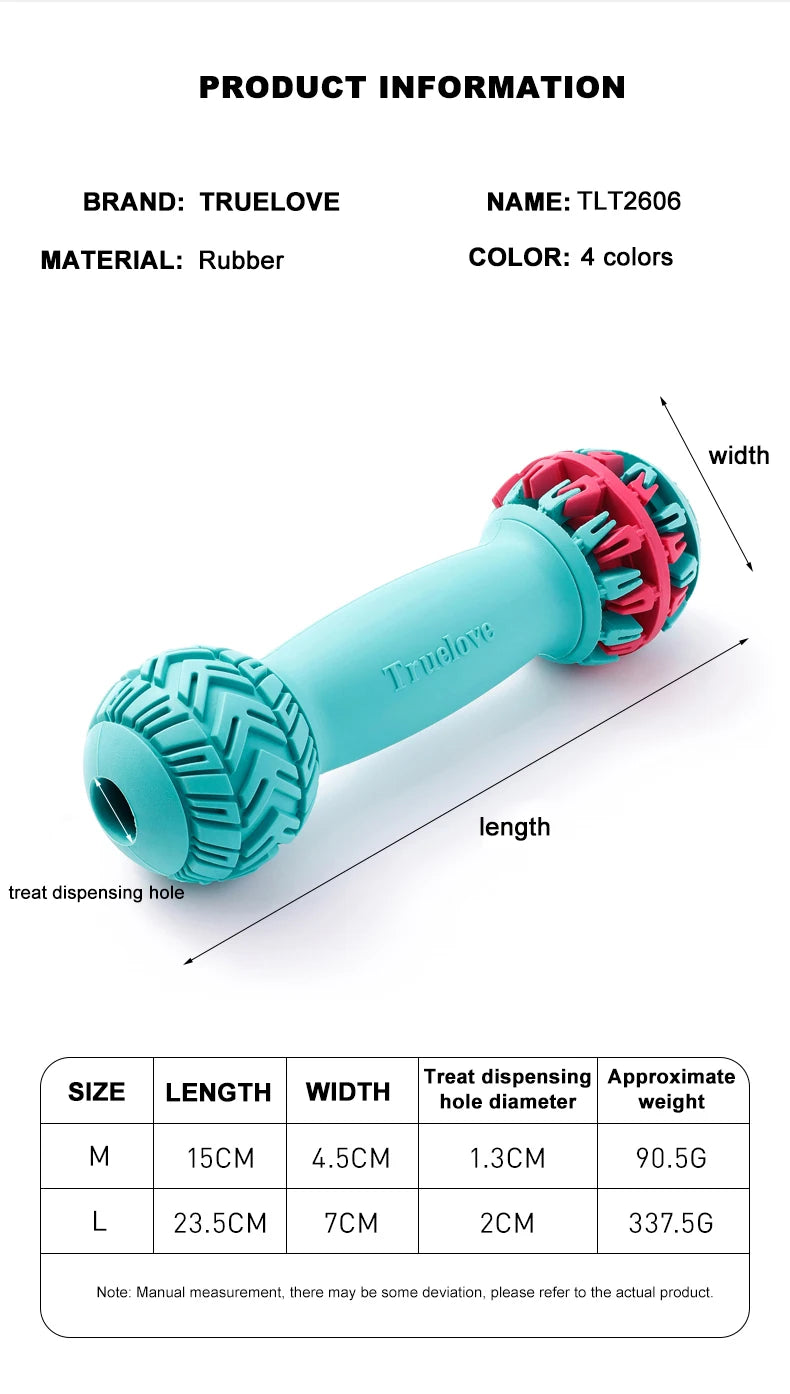 Leak-Proof Dumbbell Treat Dispenser – Slow Feeder & IQ Training Toy! - Pet house