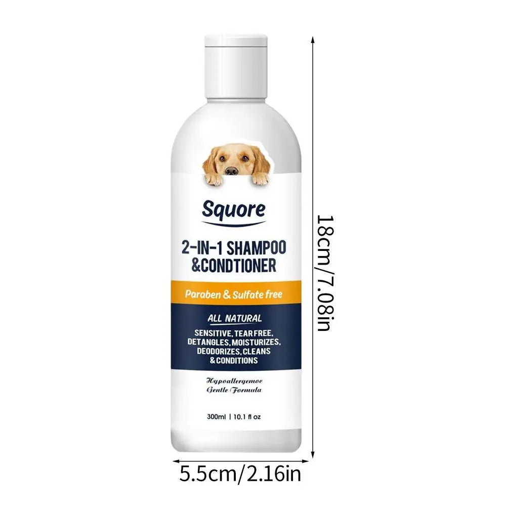 2-in-1 Dog Shampoo & Conditioner – Moisturizing & pH-Balanced for Sensitive Skin - Pet house