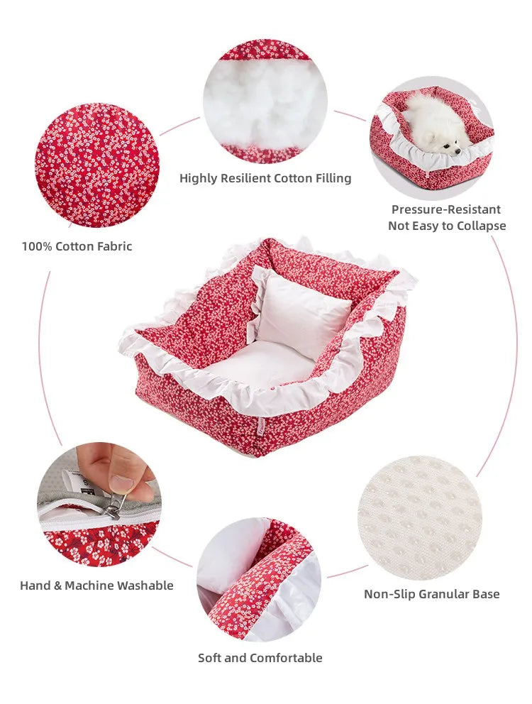 Breathable & Washable Pet Bed – Non-Slip, Durable & Cozy! - Pet house