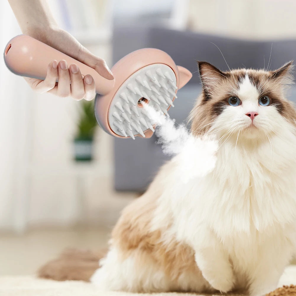 Rechargeable Self-Cleaning Pet Grooming Brush – Gentle & Effective! - Pet house
