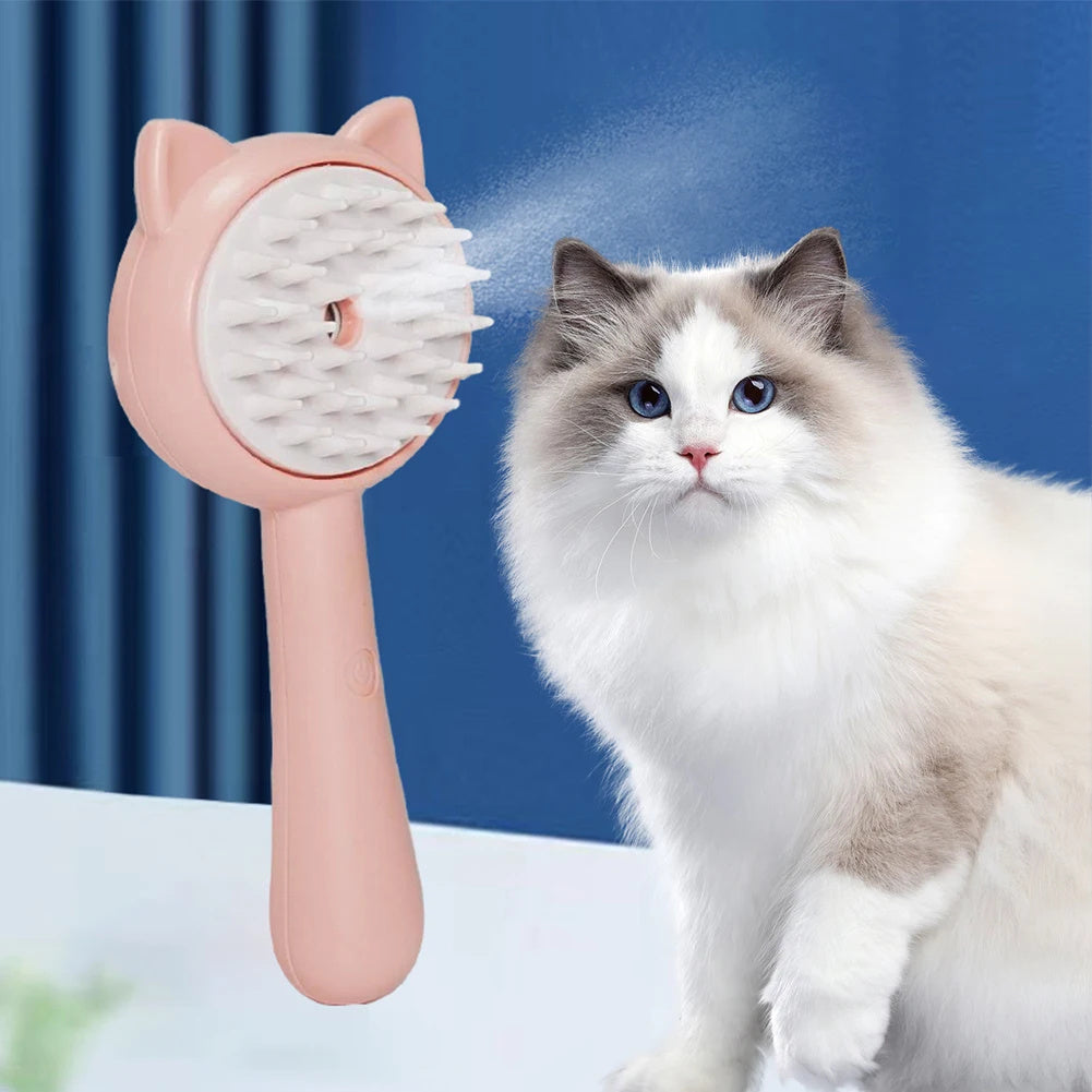 Rechargeable Self-Cleaning Pet Grooming Brush – Gentle & Effective! - Pet house