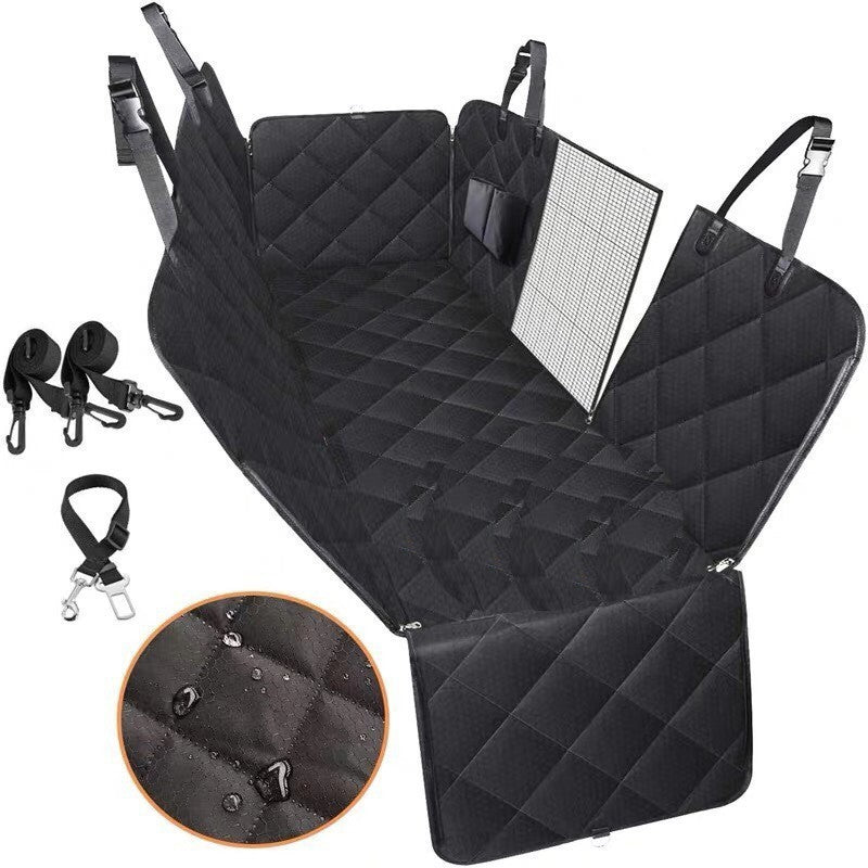Premium Dog Car Seat Cover & Hammock – Mesh View Safety Protector with Zipper & Pocket - Pet house