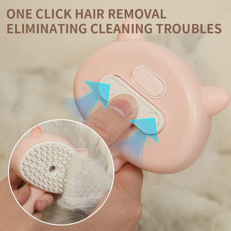 Rechargeable Self-Cleaning Pet Grooming Brush – Gentle & Effective! - Pet house