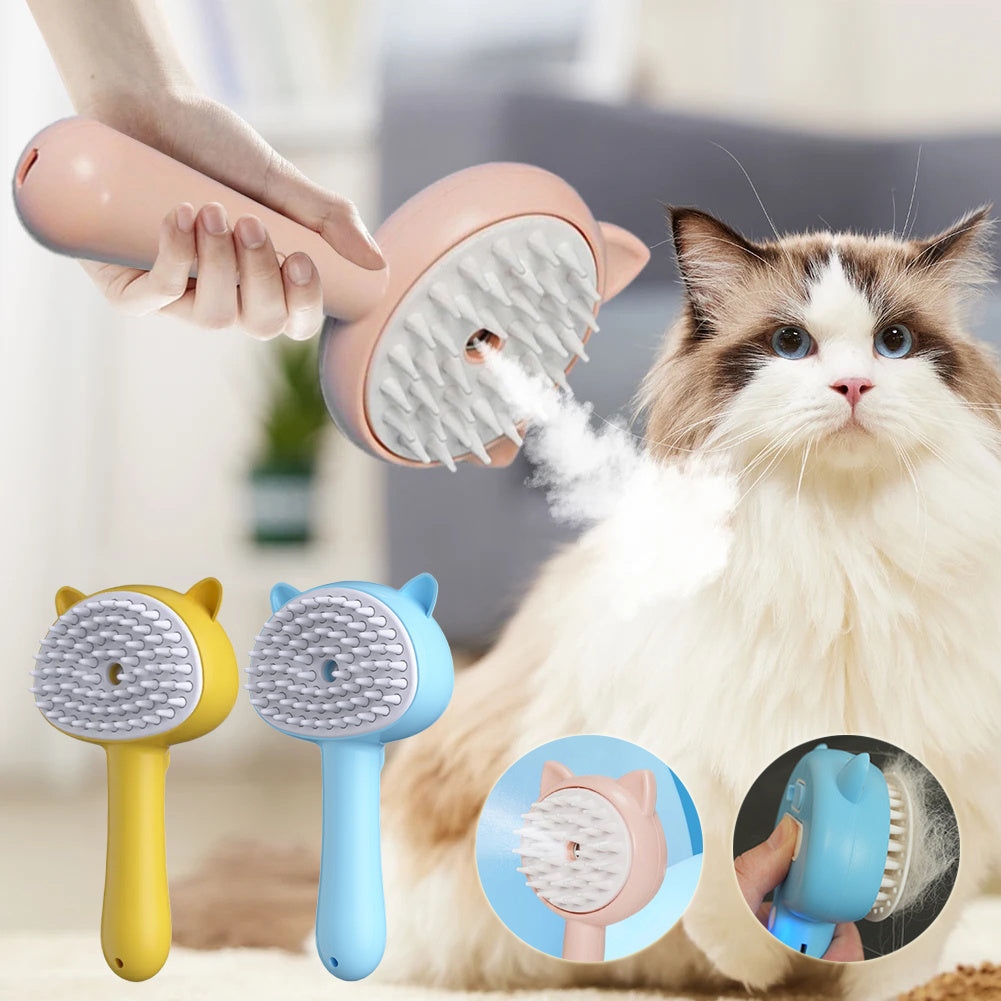Rechargeable Self-Cleaning Pet Grooming Brush – Gentle & Effective! - Pet house