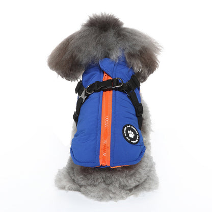 pets Cozy Chest Strap Jacket – Padded Cotton Coat for dogs and cat - Pet house