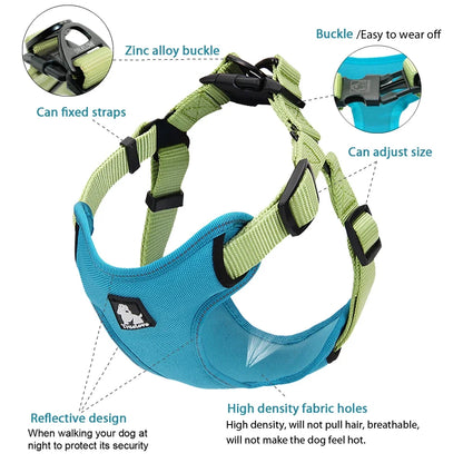 Padded Reflective Dog Harness – Adjustable, No-Pull & Secure Fit - Pet house