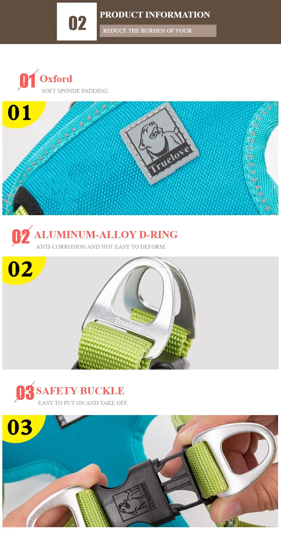 Padded Reflective Dog Harness – Adjustable, No-Pull & Secure Fit - Pet house