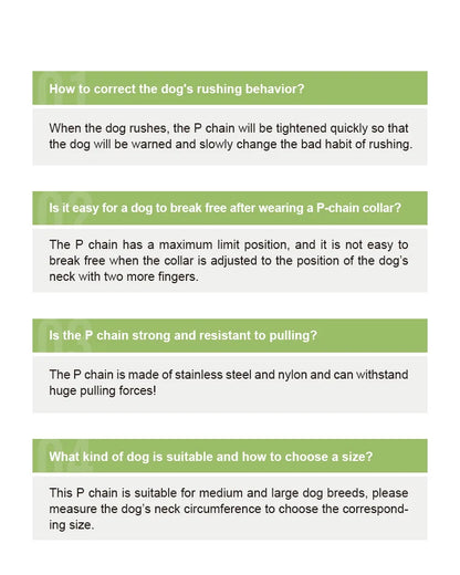 Reflective P-Chain Training Collar – Durable, Adjustable & Secure! - Pet house