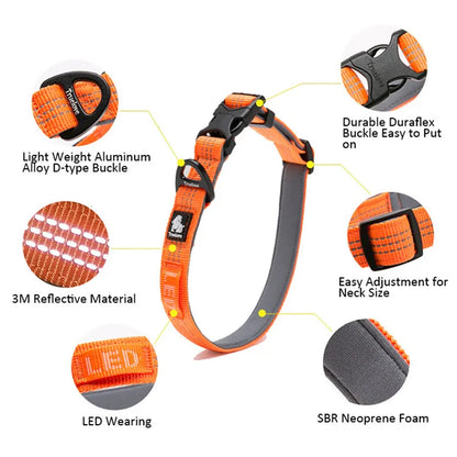 Reflective Padded Dog Collar – Adjustable, Soft & Comfortable! - Pet house