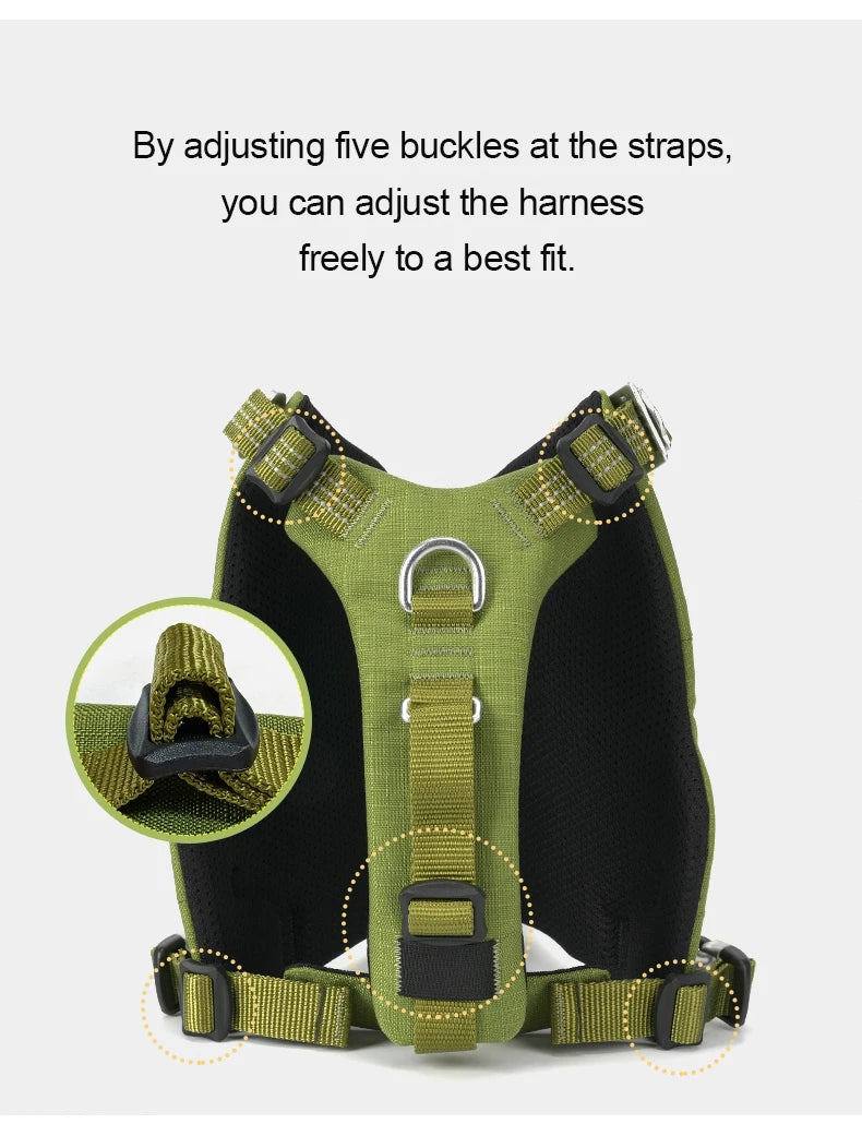 Adjustable Dog Backpack Harness – Tactical, Durable & Adventure-Ready! - Pet house