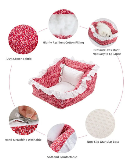 Breathable & Washable Pet Bed – Non-Slip, Durable & Cozy! - Pet house